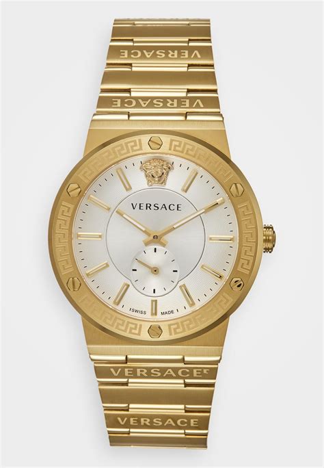 versace horloge grijze band|versace watches real gold.